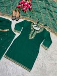 RICH LOOK GEORGETTE EMBROIDERY AND SEQUENCE WORK TOP LEHENGA WITH DUPATTA FESTIVAL WEAR WHOLESALE PRICE ETHNIC GARMENT (16)