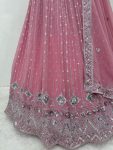 RICH LOOK GEORGETTE EMBROIDERY SEQUENCE WORK LEHENGA CHOLI WITH DUPATTA FESTIVAL WEAR WHOLESALE PRICE ETHNIC GARMENT (3)