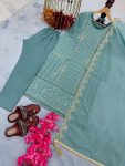 RICH LOOK GEORGETTE EMBROIDERY SEQUENCE WORK TOP PANT WITH DUPATTA FESTIVAL WEAR WHOLESALE PRICE ETHNIC GARMENT (36)