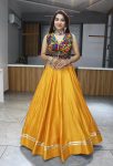 RICH LOOK RAYON PLAIN WITH GOTA PATTI WORK LEHENGA CHOLI FESTIVAL WEAR WHOLESALE PRICE ETHNIC GARMENT (11)