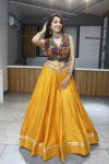 RICH LOOK RAYON PLAIN WITH GOTA PATTI WORK LEHENGA CHOLI FESTIVAL WEAR WHOLESALE PRICE ETHNIC GARMENT (11)