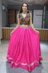 RICH LOOK RAYON PLAIN WITH GOTA PATTI WORK LEHENGA CHOLI FESTIVAL WEAR WHOLESALE PRICE ETHNIC GARMENT (14)