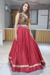 RICH LOOK RAYON PLAIN WITH GOTA PATTI WORK LEHENGA CHOLI FESTIVAL WEAR WHOLESALE PRICE ETHNIC GARMENT (21)