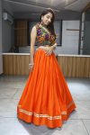 RICH LOOK RAYON PLAIN WITH GOTA PATTI WORK LEHENGA CHOLI FESTIVAL WEAR WHOLESALE PRICE ETHNIC GARMENT (24)