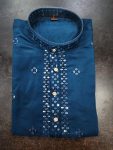 RICH LOOK SILK EMBROIDERY SEQUENCE WORK MENS KURTA PAJAMA FESTIVAL WEAR WHOLESALE PRICE ETHNIC GARMENT (10)