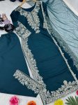 RICH LOOK SILK SEQUENCE WITH HAND WORK TOP PANT WITH DUPATTA FESTIVAL WEAR WHOLESALE PRICE ETHNIC GARMENT (6)