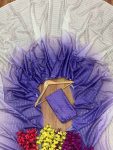 PARTY WEAR LOOK SOFT CHINNON WITH DIGITAL PRINTED WORK SAREE PURPLE