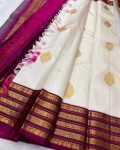 TRADITIONAL BANARASI SILK GOLD ZARI WEAVING WORK SAREE WITH UNSTITCHED BLOUSE PARTY WEAR WHOLESALE PRICE ETHNIC GARMENT (2)