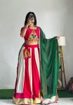 TRADITIONAL FIONA COTTON PATCH WITH KODI WORK LEHENGA CHOLI WITH DUPATTA PARTY WEAR WHOLESALE PRICE ETHNIC GARMENT (4)