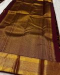 TRENDING BANARASI SOFT SILK GOLDEN WEAVING WORK SAREE WITH UNSTITCHED BLOUSE PARTY WEAR WHOLESALE PRICE ETHNIC GARMENT (4)