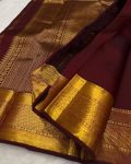 TRENDING BANARASI SOFT SILK GOLDEN WEAVING WORK SAREE WITH UNSTITCHED BLOUSE PARTY WEAR WHOLESALE PRICE ETHNIC GARMENT (4)