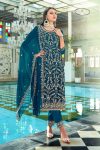 TRENDING GEORGETTE EMBROIDERY MOTI WORK TOP BOTTOM WITH DUPATTA PARTY WEAR WHOLESALE PRICE ETHNIC GARMENT ( (9)