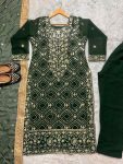 TRENDING GEORGETTE EMBROIDERY SEQUENCE WORK TOP BOTTOM WITH DUPATTA PARTY WEAR WHOLESALE PRICE ETHNIC GARMENT (4)