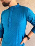 TRENDING RAYON CHIKANKARI MEN’S KURTA WITH PAYJAMA PARTY WEAR WHOLESALE PRICE ETHNIC GARMENT (1)