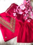 TRENDING ROMAN SILK EMBROIDERY SEQUENCE WORK TOP BOTTOM WITH DUPATTA PARTY WEAR WHOLESALE PRICE ETHNIC GARMENT (4)