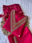 TRENDING ROMAN SILK EMBROIDERY SEQUENCE WORK TOP BOTTOM WITH DUPATTA PARTY WEAR WHOLESALE PRICE ETHNIC GARMENT (4)