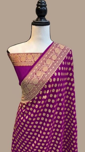 TRENDING SOFT SILK ZARI WEAVING SAREE WITH UNSTITCHED BLOUSE WINE