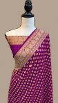 TRENDING SOFT SILK ZARI WEAVING SAREE WITH UNSTITCHED BLOUSE WINE