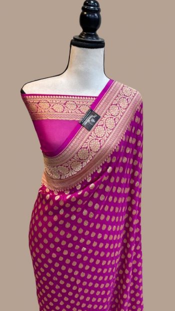 TRENDING SOFT SILK ZARI WEAVING SAREE WITH UNSTITCHED BLOUSE PINK