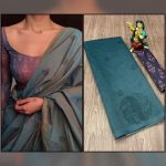 NEW ARRIVAL SOUTH SILK DIGITAL PRINT SAREE WITH UNSTICTHED BLOUSE SEA GREEN