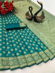 4DESIGNER-BANARASI-SILK-JACQUARD-WORK-SAREE-WITH-UNSTITCHED-BLOUSE-PARTY-WEAR-WHOLESALE-PRICE-ETHNIC-GARMENT-7.jpeg