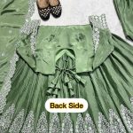 ATTARCTIVE CHINON EMBROIDERY SEQUENCE WORK GOWN BOTTOM WITH DUPATTA PARTY WEAR WHOLESALE PRICE ETHNIC GARMENT (7)