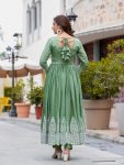ATTARCTIVE CHINON EMBROIDERY SEQUENCE WORK GOWN BOTTOM WITH DUPATTA PARTY WEAR WHOLESALE PRICE ETHNIC GARMENT (7)