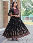 ATTRACTIVE 14 KG HEAVY RAYON PRINT WORK READY TO WEAR ANARKALI DRESS PARTY WEAR WHOLESALE PRICE ETHNIC GARMENT (6)