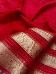 ATTRACTIVE BANARASI ORGANZA JACQUARD SEQUENCE BORDER WITH CHEX WORK SAREE WITH UNSTITCHED BLOUSE FESTIVAL WEAR WHOLESALE PRICE ETHNIC GARMENT (24)