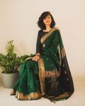 ATTRACTIVE BANARASI SOFT SILK WEAVING ZARI WORK SARE WITH UNSTITCHED BLOUSE PARTY WEAR WHOLESALE PRICE ETHNIC GARMENT (4)