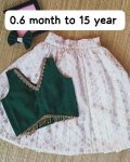 ATTRACTIVE BANGLORI SILK LACE BORDER WORK KIDS TOP WITH SKIRT FESTIVAL WEAR WHOLESALE PRICE ETHNIC GARMENT (1)