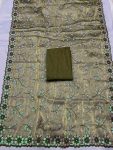 ATTRACTIVE BURBERRY SILK EMBROIDERY SEQUENCE WORK SAREE WITH UNSTITCHED BLOUSE PARTY WEAR WHOLESALE PRICE ETHNIC GARMENT 1 (2)