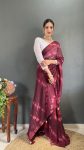 ATTRACTIVE CHIFFON TIE-DYE PRINT WORK READY TO WEAR SAREE WITH UNSTITCHED BLOUSE PARTY WEAR WHOLESALE PRICE ETHNIC GARMENT (25)
