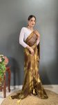 ATTRACTIVE CHIFFON TIE-DYE PRINT WORK READY TO WEAR SAREE WITH UNSTITCHED BLOUSE PARTY WEAR WHOLESALE PRICE ETHNIC GARMENT (31)