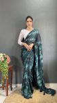 ATTRACTIVE CHIFFON TIE-DYE PRINT WORK READY TO WEAR SAREE WITH UNSTITCHED BLOUSE PARTY WEAR WHOLESALE PRICE ETHNIC GARMENT (34)