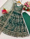 ATTRACTIVE CHINON EMBROIDERY SEQUENCE WORK GOWN BOTTOM WITH DUPATTA PARTY WEAR WHOLESALE PRICE ETHNIC GARMENT (2)