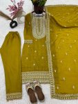 ATTRACTIVE CHINON SILK EMBROIDERY SEQUENCE WORK TOP PALAZZO WITH DUPATTA PARTY WEAR WHOLESALE PRICE ETHNIC GARMENT (3)