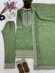 ATTRACTIVE CHINON SILK EMBROIDERY SEQUENCE WORK TOP PALAZZO WITH DUPATTA PARTY WEAR WHOLESALE PRICE ETHNIC GARMENT (2)