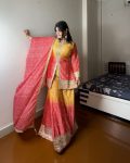 ATTRACTIVE CHINON SILK EMBROIDERY SEQUENCE WORK WORK TOP PALAZZO WITH DUPATTA FESTIVAL WEAR WHOLESALE PRICE ETHNIC GARMENT (8)