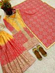 ATTRACTIVE CHINON SILK EMBROIDERY SEQUENCE WORK WORK TOP PALAZZO WITH DUPATTA FESTIVAL WEAR WHOLESALE PRICE ETHNIC GARMENT (8)