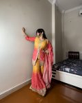 ATTRACTIVE CHINON SILK EMBROIDERY SEQUENCE WORK WORK TOP PALAZZO WITH DUPATTA FESTIVAL WEAR WHOLESALE PRICE ETHNIC GARMENT (8)