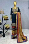 ATTRACTIVE CHINON SILK EMBROIDERY WITH SEQUENCE WORK TOP PALAZZO WITH DUPATTA FESTIVAL WEAR WHOLESALE PRICE ETHNIC GARMENT (5)