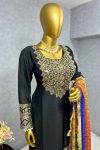 ATTRACTIVE CHINON SILK EMBROIDERY WITH SEQUENCE WORK TOP PALAZZO WITH DUPATTA FESTIVAL WEAR WHOLESALE PRICE ETHNIC GARMENT (5)