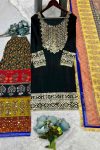 ATTRACTIVE CHINON SILK EMBROIDERY WITH SEQUENCE WORK TOP PALAZZO WITH DUPATTA FESTIVAL WEAR WHOLESALE PRICE ETHNIC GARMENT (5)