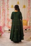ATTRACTIVE CHINON SILK EMBROIDERY WORK GOWN PALAZZO WITH DUPATTA FESTIVAL WEAR WHOLESALE PRICE ETHNIC GARMENT (3)