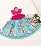 ATTRACTIVE CHINON SILK EMBROIDERY WORK KIDS LEHENGA CHOLI FESTIVAL WEAR WHOLESALE PRICE ETHNIC GARMENT (2)