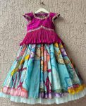 ATTRACTIVE CHINON SILK EMBROIDERY WORK KIDS LEHENGA CHOLI FESTIVAL WEAR WHOLESALE PRICE ETHNIC GARMENT (2)