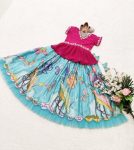 ATTRACTIVE CHINON SILK EMBROIDERY WORK KIDS LEHENGA CHOLI FESTIVAL WEAR WHOLESALE PRICE ETHNIC GARMENT (2)