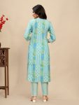 ATTRACTIVE COTTON BLOCK PRINT WORK TOP PANT SET CASUAL WEAR WHOLESALE PRICE ETHNIC GARMENT (5)