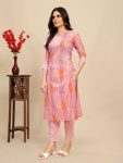 ATTRACTIVE COTTON BLOCK PRINT WORK TOP PANT SET CASUAL WEAR WHOLESALE PRICE ETHNIC GARMENT (6)